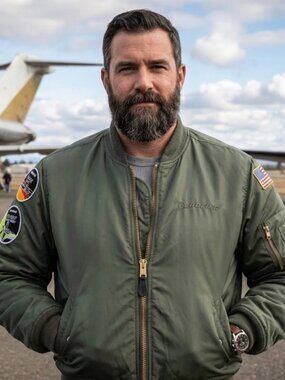 Vintage Boeing Rothco MA-1 Flight Bomber Jacket Military Jacket Small Sage Green